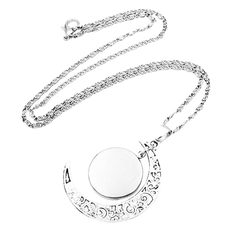 Doce constelación de tiempo joya collar de las mujeres todo-fósforo plata Luna colgante joyería europea y americana suéter cadena regalo de cumpleaños