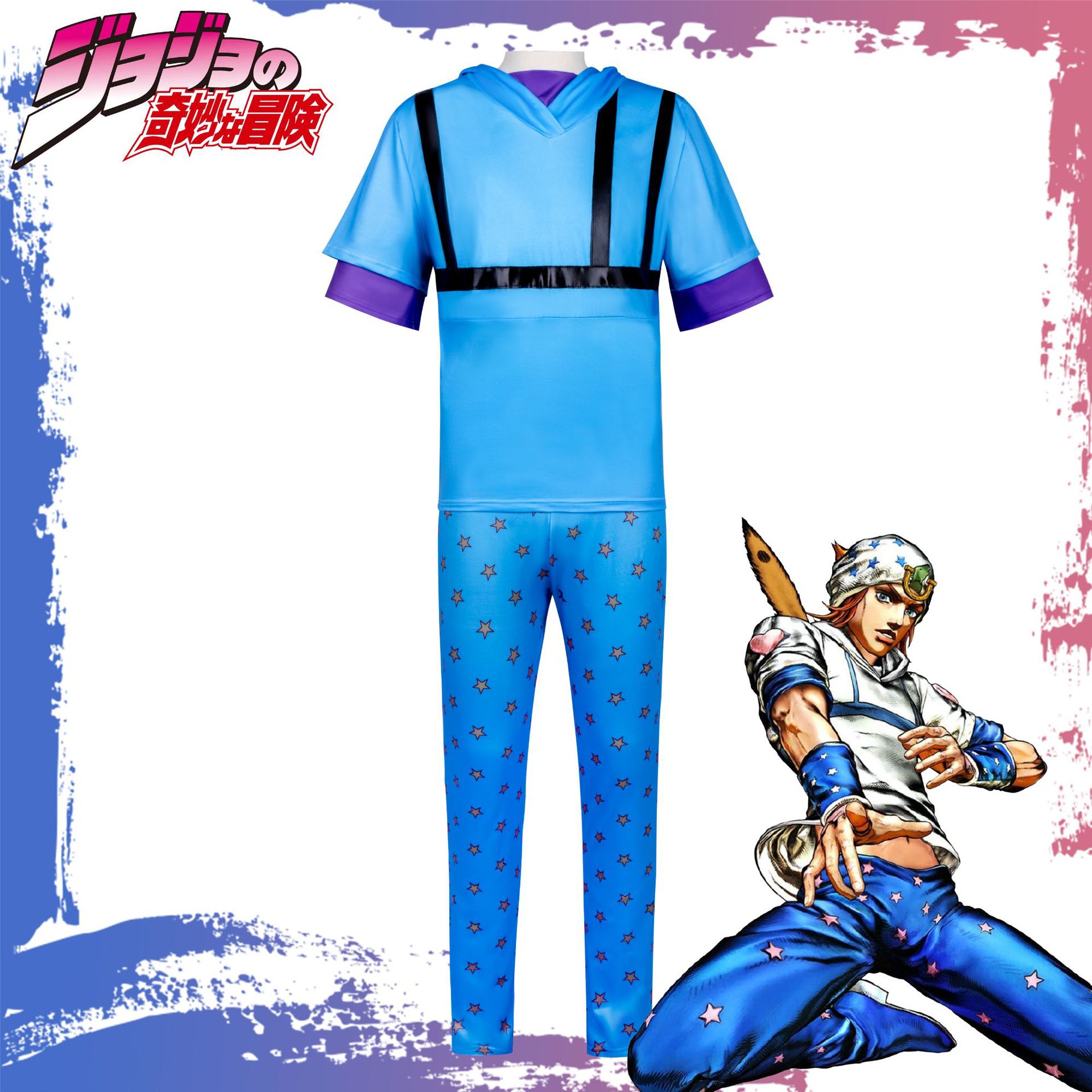 JOJO's Bizarre Adventure cosplay costume Johnny SBR Jonathan Joestar cosplay outfit