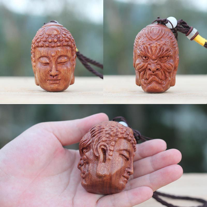 ラオスの黄花梨の木の彫刻のハンドルの木の工芸品の小さい置物の実木の彫刻は贈り物の小さい部品を遊びます。|undefined