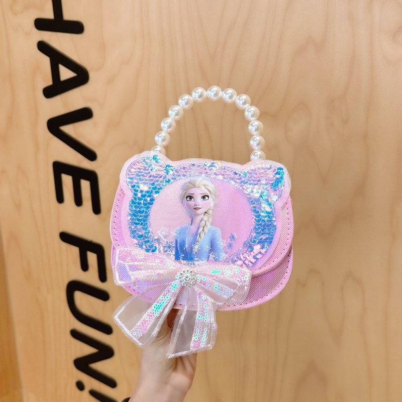 2025 caricatura Aisha niños sequinado bolso de hombro niñas lindas bolso de perlas Kulomi bolso de mochila