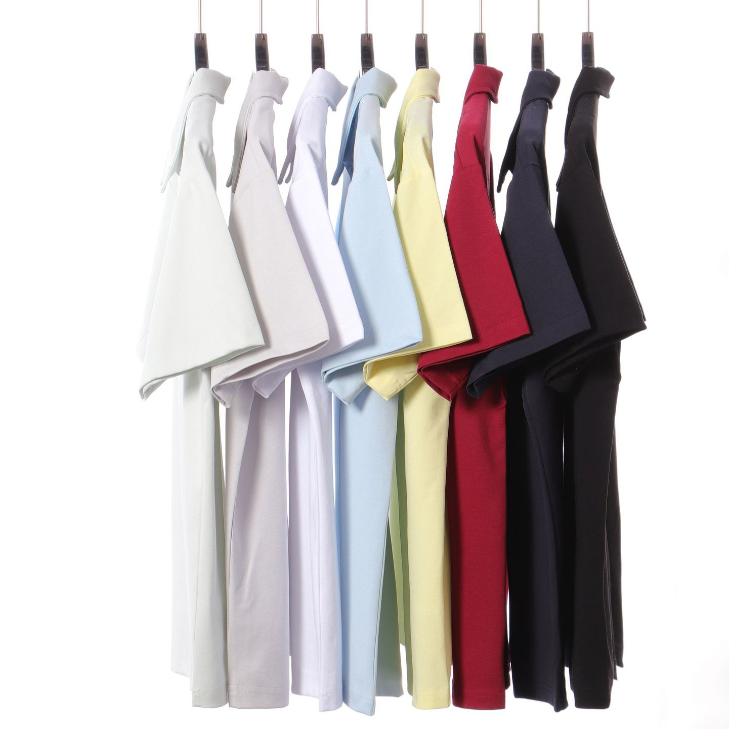 Herren Poloshirt Aus Eiskunstseide Einfarbig Business Casual Sommer_voghion.com