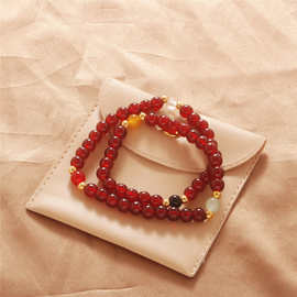 中式简约双层叠戴手串学生夜市摆地摊跨境东南亚手链旅游景区配饰