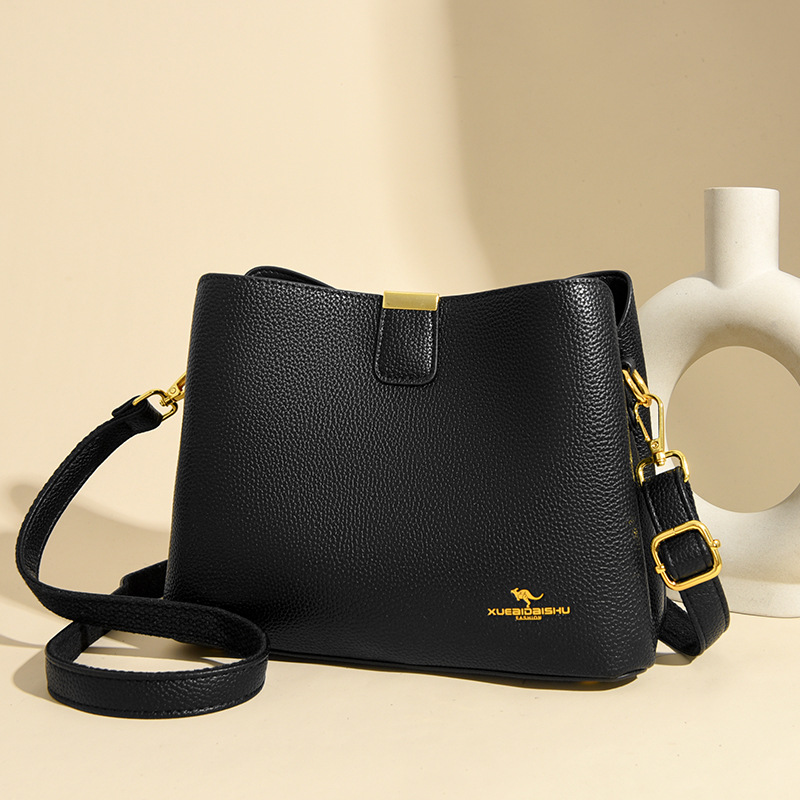 Borsa a secchiello da donna in pelle morbida borsa a spalla_voghion.com