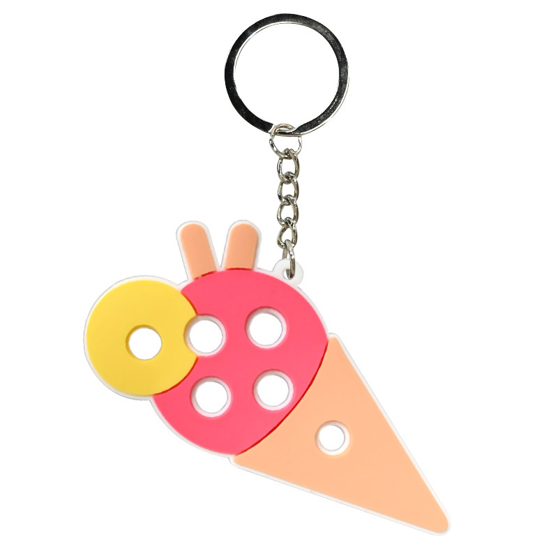 Hole Hole Colgante de llaver PVC pegamento blando DIY colgante de bolsas escolares colgante Amazon decoración regalos al por mayor stock image 19
