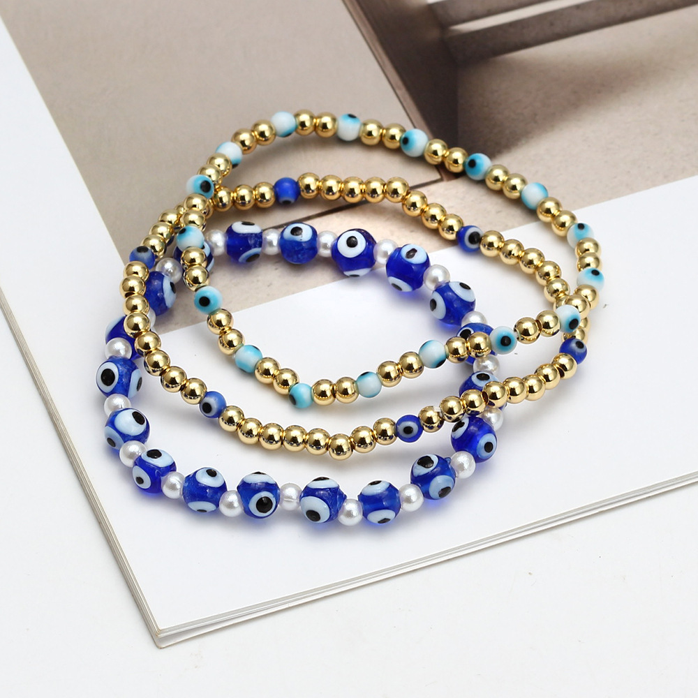 6g Weight Bracelets Classification 1 Piece Quantity Daily Occasion Copper Material Eye Pattern Unisex Gender Plating Design Fashion Style Fashion Eye Copper Plating Bracelets 1 Piece 4