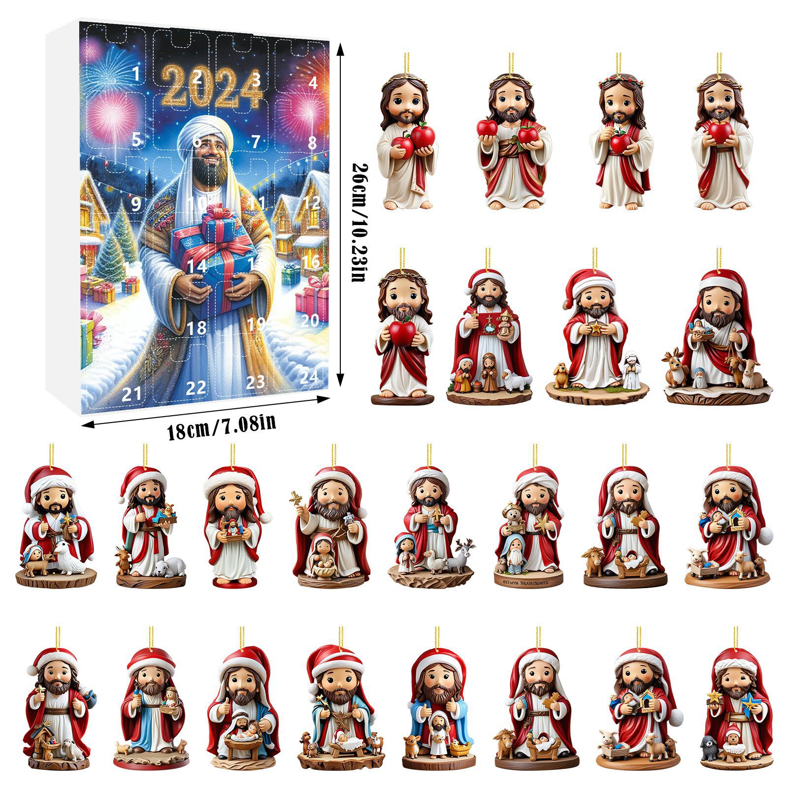 Christmas Calendar Blind Box Christmas Countdown Calendar Holiday Pendant Christmas Blind Box Wholesale_voghion.com