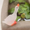 Singing fluorescent little white goose