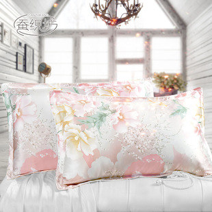 Silk Pillowcase Latex Pillow Pillowcase Silk Silk Pillowcase 6A Mulberry Silk Cool Ice C^