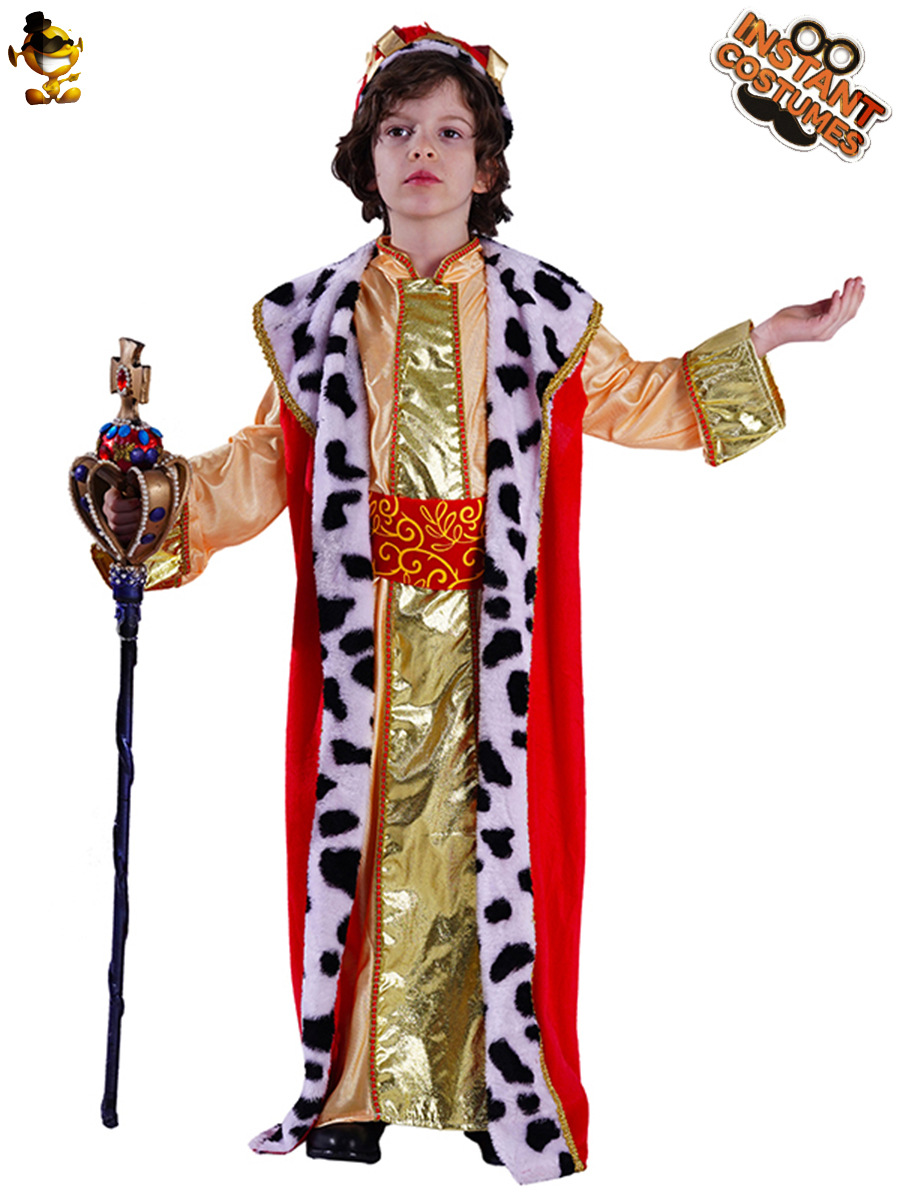 Disfraces de Halloween para niños, conjunto de disfraz de rey, ropa de cosplay para fiestas, suministro transfronterizo