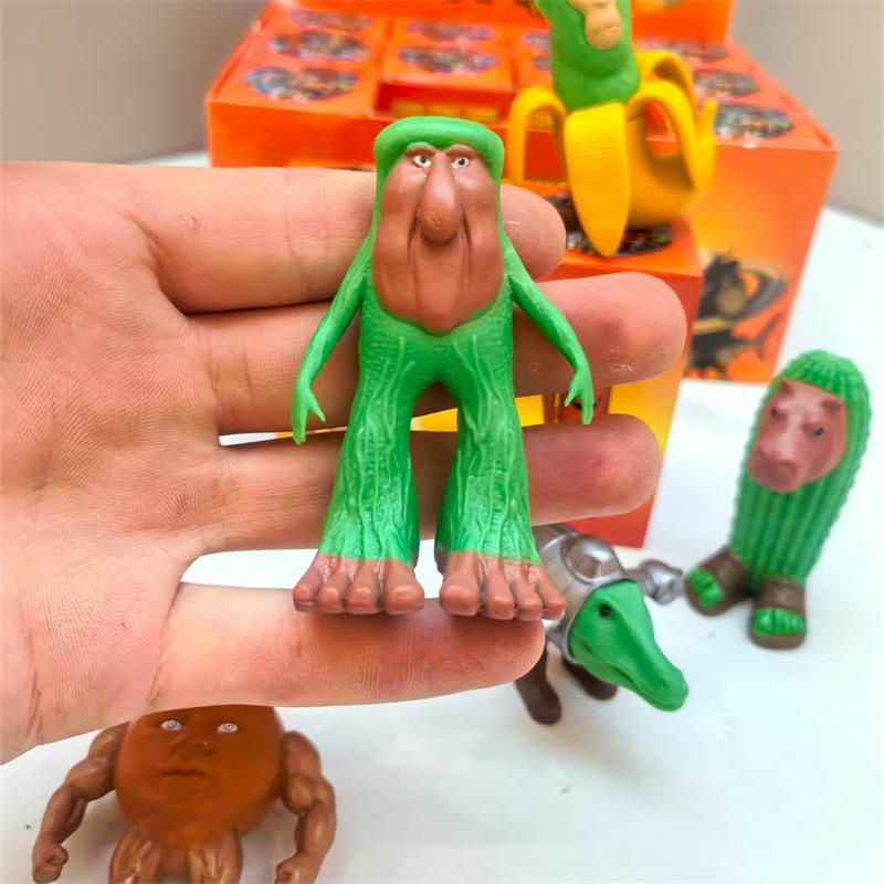 Transfronterizos extranjeros montañas y mares a través de la mano Tong Tong Tralala zapatos modelo de muñeca de tiburón creativo adornos caja ciega