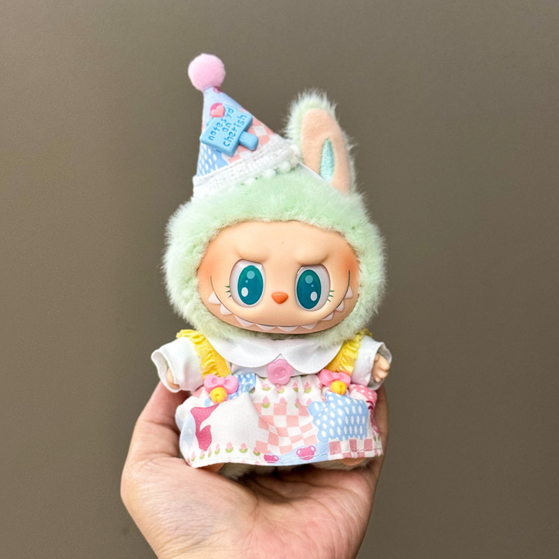 【衣類のみ】ラブブ labubu ベビー服 17cm ペンダント 1代目・2代目 ビニールぬいぐるみ 服セット|undefined