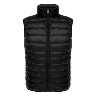Autumn and Winter Korean Style Large Size Lightweight Stand Collar Men's Short Down Jacket Down Vest Vest Storage Bag