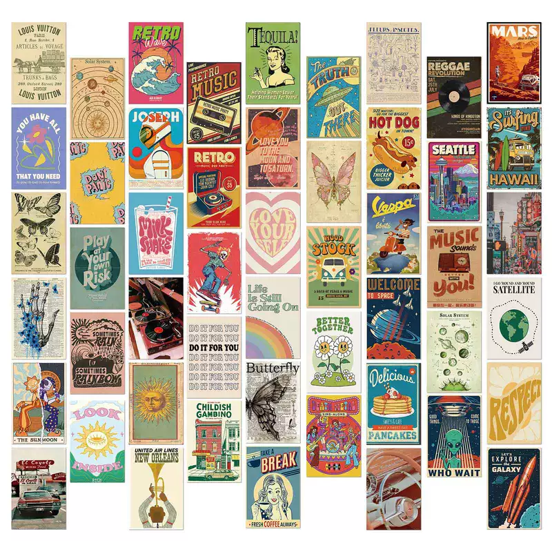 Retro cards, postcard, photo frame