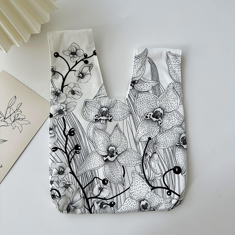 Nuevo artístico retro pintura al óleo bolso de las mujeres de la moda de estilo coreano todo-fósforo nicho de la calle de punto bolsa de las axilas bolsa de hombro