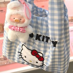 夏ドーパミンキティ漫画新しい大容量ショルダーバッグキャンバスバッグポータブルかわいい通勤ショルダーバッグ女性のための