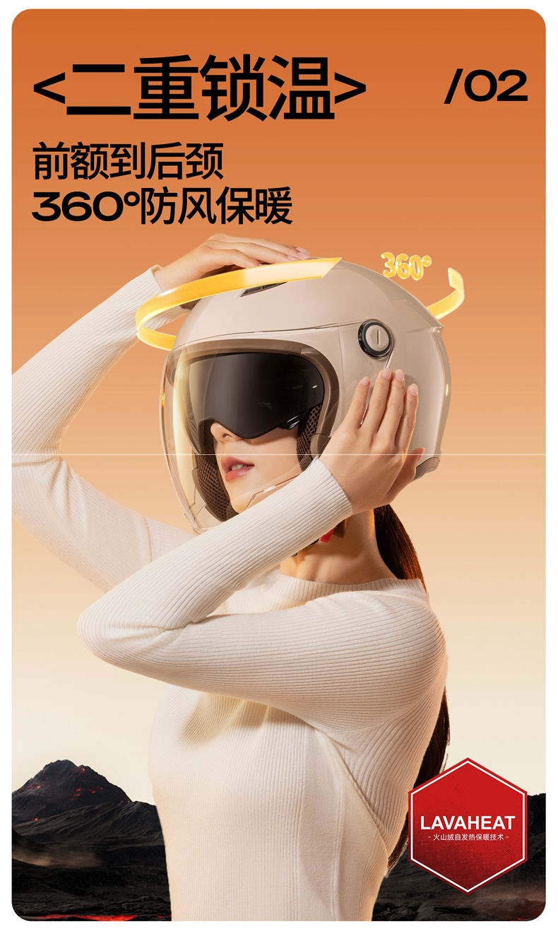 Electric Motorcycle Helmet for Men and Women Winter Warm