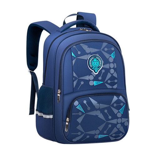 New primary school student schoolbag men's large-capacity burden-reducing spine-protecting lightweight children's backpack wear-resistant and waterproof for grades 1-6