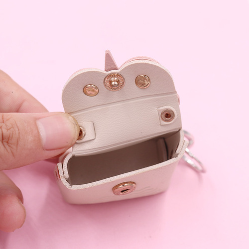 PU leather owl coin purse keychain cute owl earphone pendant school bag pendant wholesale