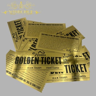Cross-Border Hot-Selling High-Quality Richard Chocolate Wonka Gold Foil Banknote Collectible Gift Card