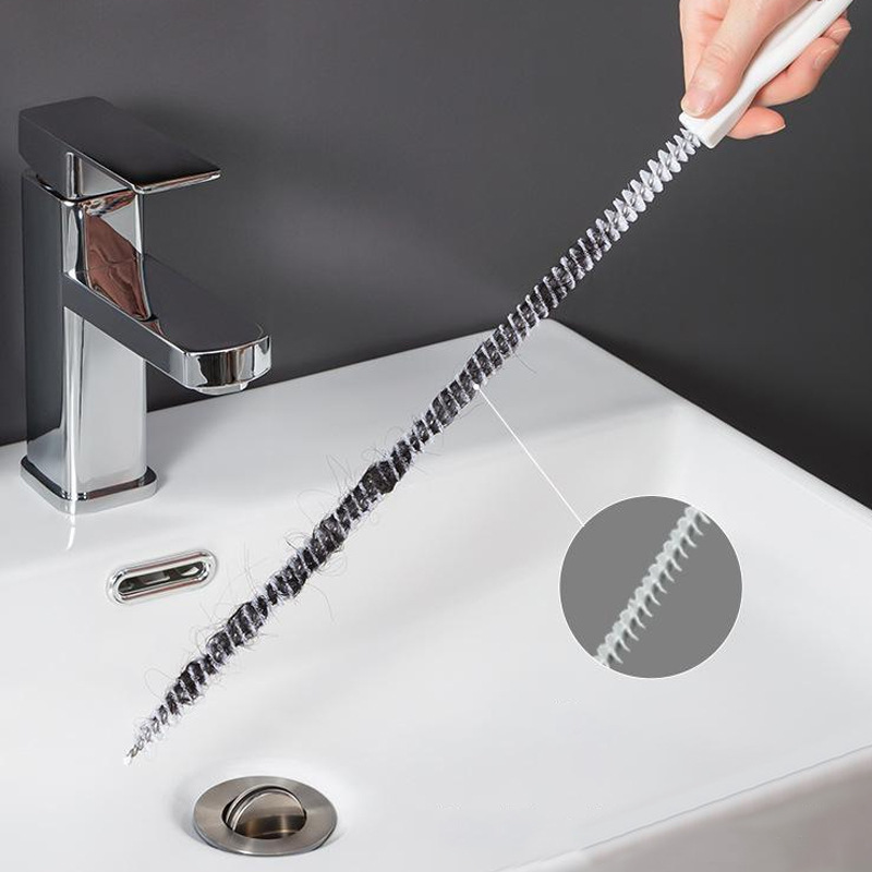 Sewer dredge pipe sink hair cleaner hair cleaning anti-clogging tool free bending