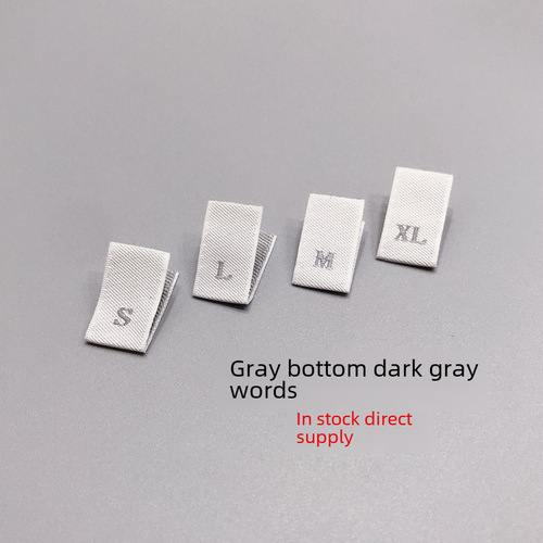 MIU brand logo tag P family Miu family size tag XXS high-end size label PRA size tag woven tag