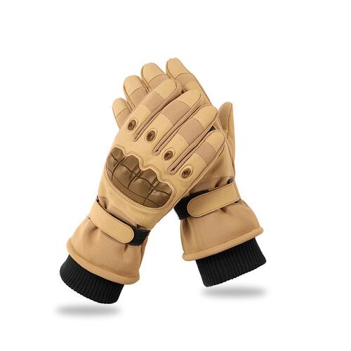 Gloves for Skiing, All-Finger Outdoor Mountaineering Tactical Cycling Training, Touch Screen Anti-Slip Durable Winter Fleece Warmth Gloves