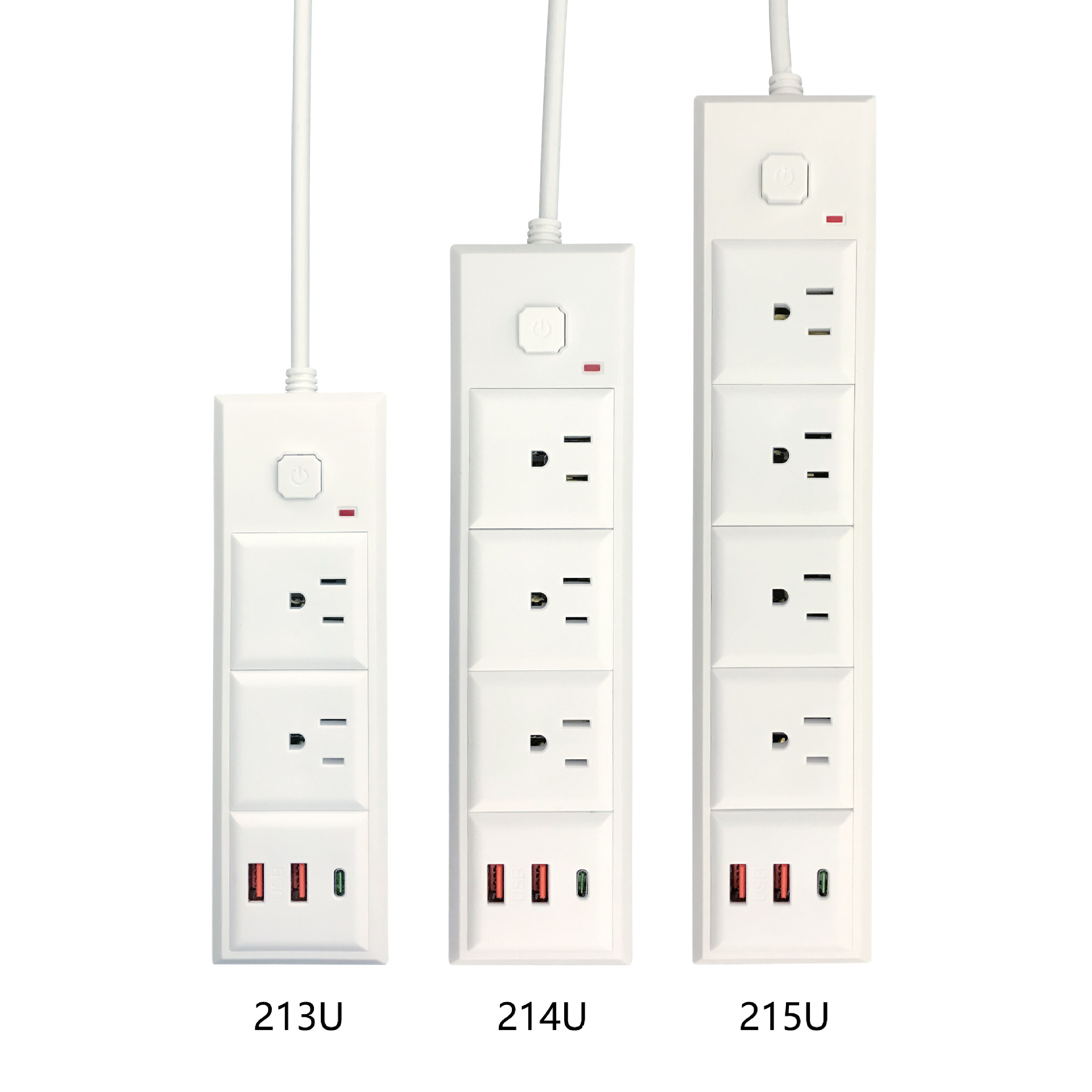 Enchufe de alimentación de cinco posiciones Jishun con PD / USB de carga rápida Amazon placa de conexión anti-sobrecarga anti-flama