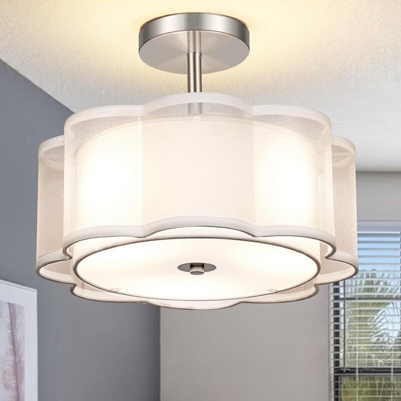Amazon Ebay Best-Selling Lighting Fixtures, Ceiling Lighting Fixtures, Fabric Lampshades, Floral Lampshades, Zhongshan, the Hometown of Lighting Fixtures, Indoor Lighting Fixtures