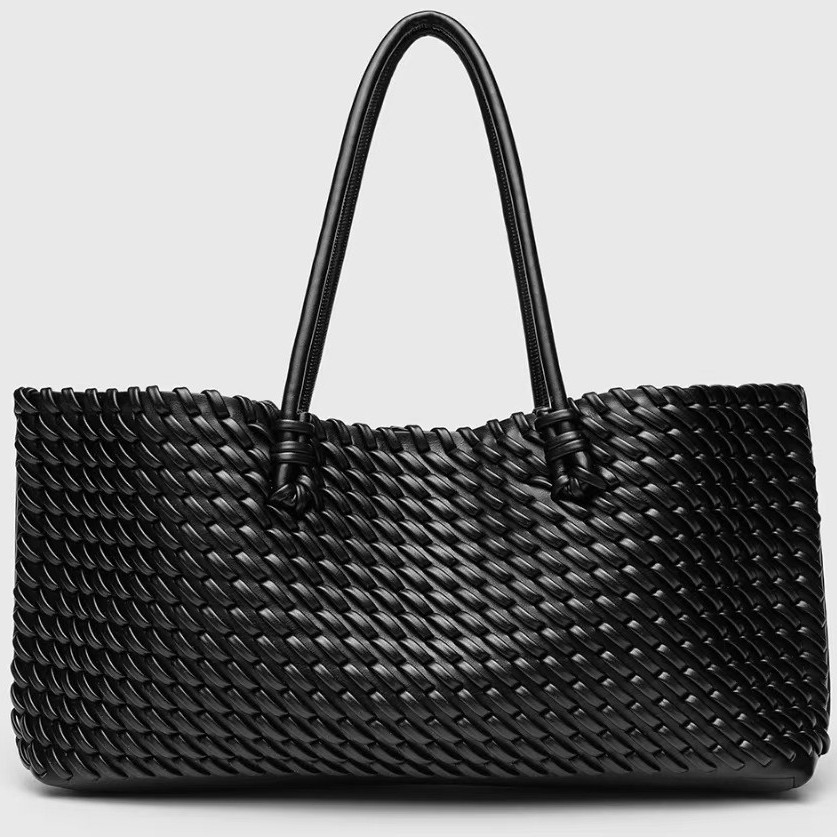 Einfarbige Korbtasche, lässige Retro-Schultertasche für Mutter und Tochter, Umhängetasche im Großhandel für Damen und Herren_voghion.com