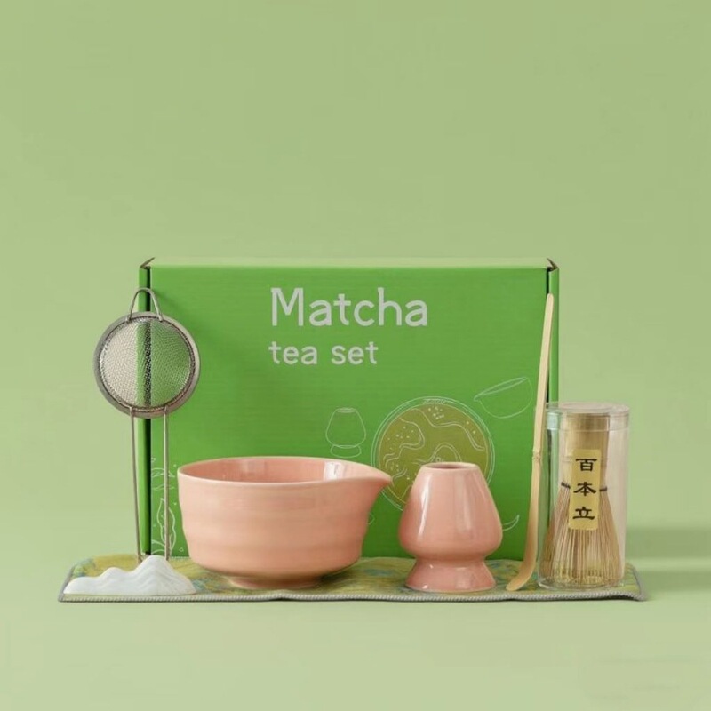 Rustic Pottery Matcha Bowl, Japanese-Style Matcha Making Tea Set, Bamboo Matcha Whisk, 100-Pronged Bamboo Whisk, Song Dynasty Tea Ceremony Rustic Pottery Matcha Bowl, Japanese-Style Matcha Making Tea Set, Bamboo Matcha Whisk, 100-Pronged Bamboo Whisk, Song Dynasty Tea Ceremony