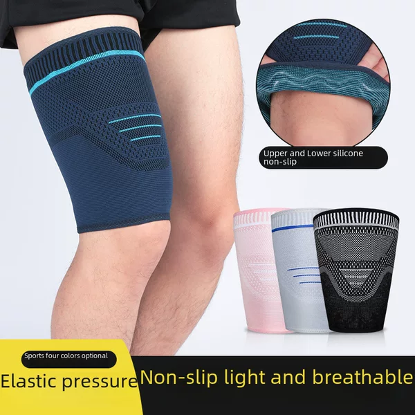 Wholesale Sports Thigh Protection Knitted Compression Leggings for Men and Women Outdoor Running Basketball Muay Thai Equestrian Leggings Protective Gear