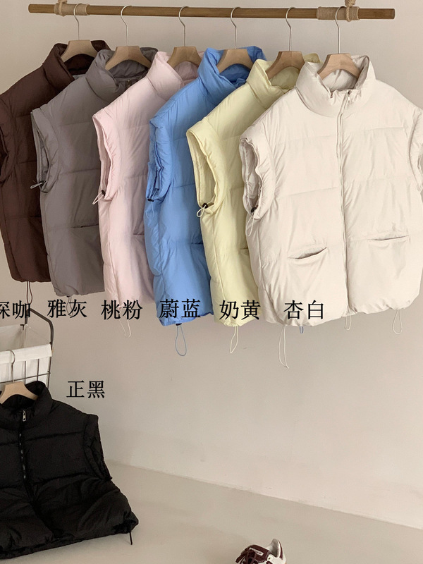 大码羽绒棉背心女士新款秋冬季好看叠穿保暖马夹|undefined