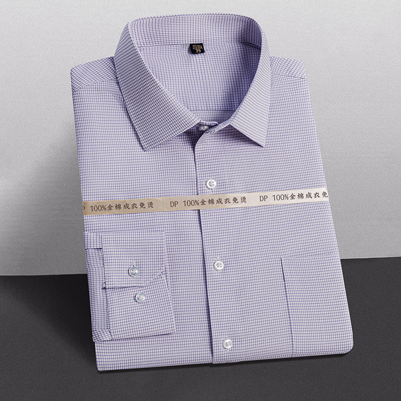 Classic Plaid Shirt, High-End Simple Design, Dp100% Pure Cotton, Men's Spring Long-Sleeve Shirt, Big Brand with Pockets Classic Plaid Shirt, High-End Simple Design, Dp100% Pure Cotton, Men's Spring Long-Sleeve Shirt, Big Brand with Pockets