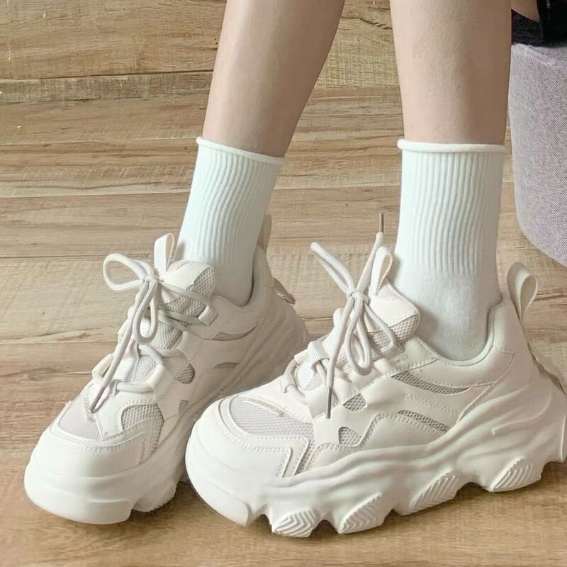 Mesh Breathable Dad Shoes for Women, 2026 Summer New Style, Versatile Casual Sports Thick-Soled White Sneakers for Students, Trendy Women's Shoes Mesh Breathable Dad Shoes for Women, 2026 Summer New Style, Versatile Casual Sports Thick-Soled White Sneakers for Students, Trendy Women's Shoes