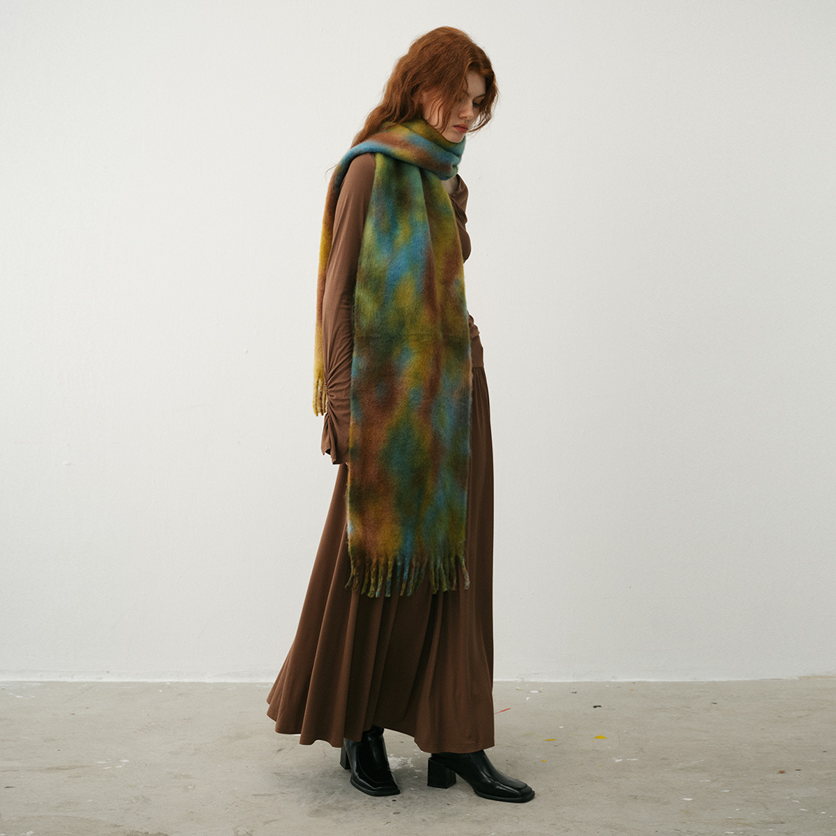 Sciarpa invernale da donna con personalità morbida, sciarpa con frange in cashmere imitazione irregolare, nuova cravatta colorante_voghion.com