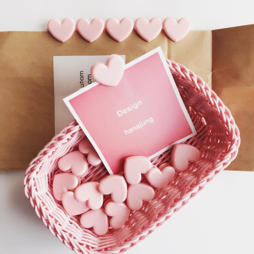 Korean version of ins style pink cute folder pink love small folder student folder storage folder for children