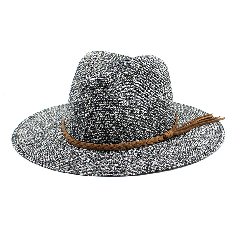 2022 primavera y verano nuevo Twist tejido suave ala superior versión del sombrero hombres y mujeres Panamá paja sombrero fresco sombrero plegable