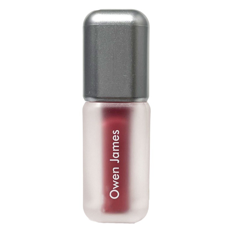 Owen James Small Silver Tube Lip Glaze Matte Matte Velvet Not Easy to Fade Whitening Lipstick Student Lip Glaze Wholesale