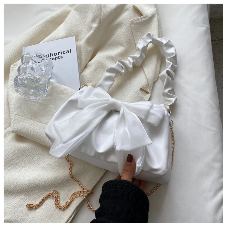 Bolso de moda de mujer de color sólido casualidad cadena mochila bolso de mano lindos bolsos de hombro bolsos de brazo