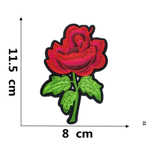 建兴电脑绣花章玖瑰花梅花系列服装刺绣贴装饰补丁贴背胶布贴