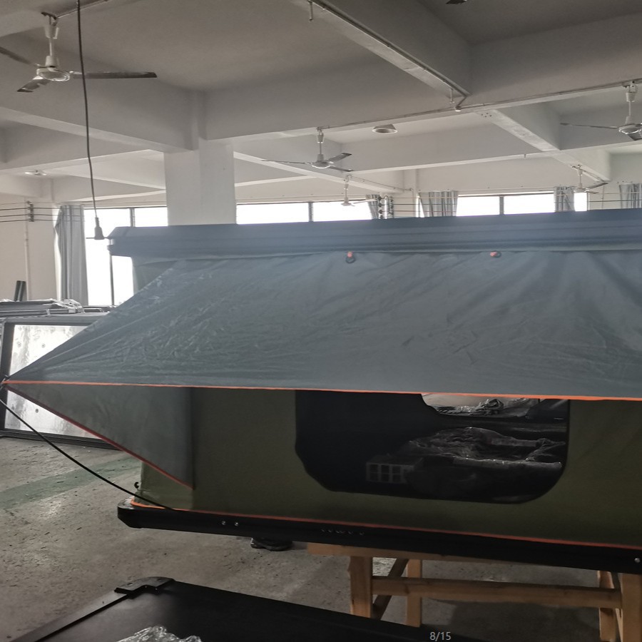 Techo de poliéster verde de aleación de aluminio carpa de automóvil de apertura rápida protección solar a prueba de lluvia plegable automóvil SVU