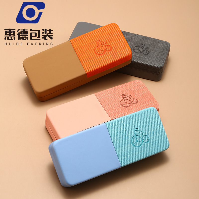 Factory batch of new optical anti-pressure glasses box color splicing trolley iron box storage box Factory batch of new optical anti-pressure glasses box color splicing trolley iron box storage box