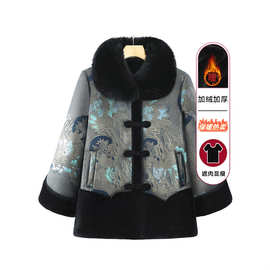 奶奶装冬装加绒老年人棉袄女老太太衣服老人秋装60岁妈妈冬季外套