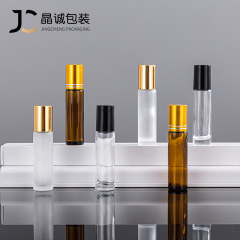 現品10mlのボールの瓶の透明なガラスのビーズの瓶の精油の分注の瓶の10mlの目の部の茶色のボールの包装