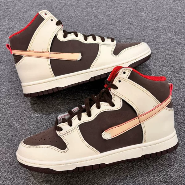 High-quality Dunk high-top sneakers, perfect for dunking, retro street style, cool skateboarding, casual wear, and everyday athletic activities