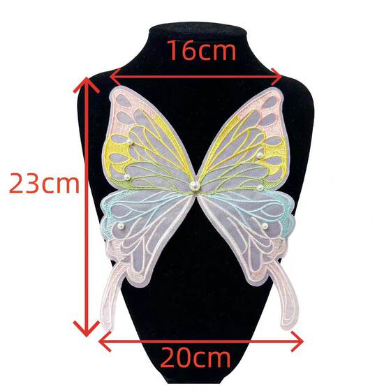 Dream spinning organza fashion flower butterfly brooch wholesale