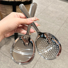 ステンレス304ヘッド共通スプーン分食スプーン漏れスプーン家庭用ホテル厚さ分菜スプーン食事豆花スプーン