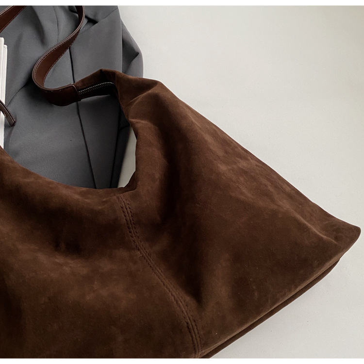 Suede Look Slouchy Large Capacity Tote Bag 18