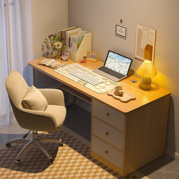 Mesa de computadora de escritorio, escritorio doméstico, estante, escritorio integrado, escritorio de oficina, dormitorio, escritorio de estudio, escritorio y silla combinación