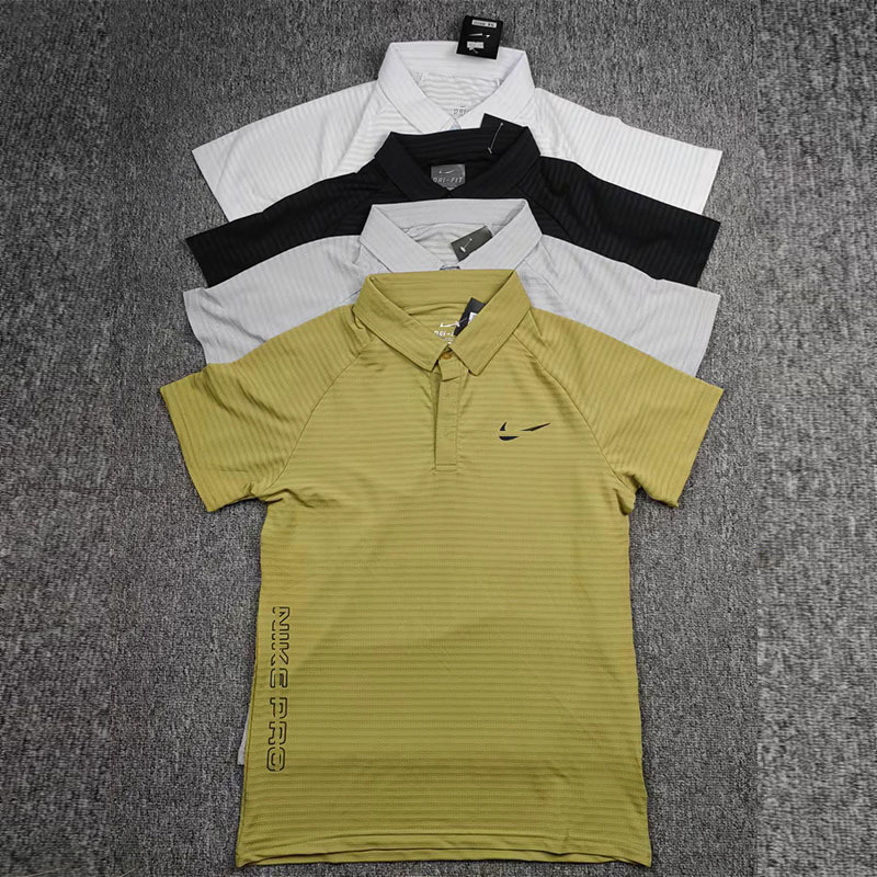 All-match high-grade elastic spring and summer polo shirt business leisure sports short sleeve fitness running moisture wicking T-shirt All-match high-grade elastic spring and summer polo shirt business leisure sports short sleeve fitness running moisture wicking T-shirt